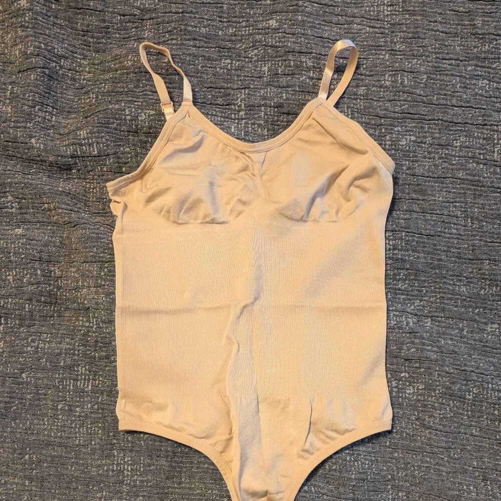 Heyshape shapewear, Snatched Thong Bodysuit, Beige, size medium
